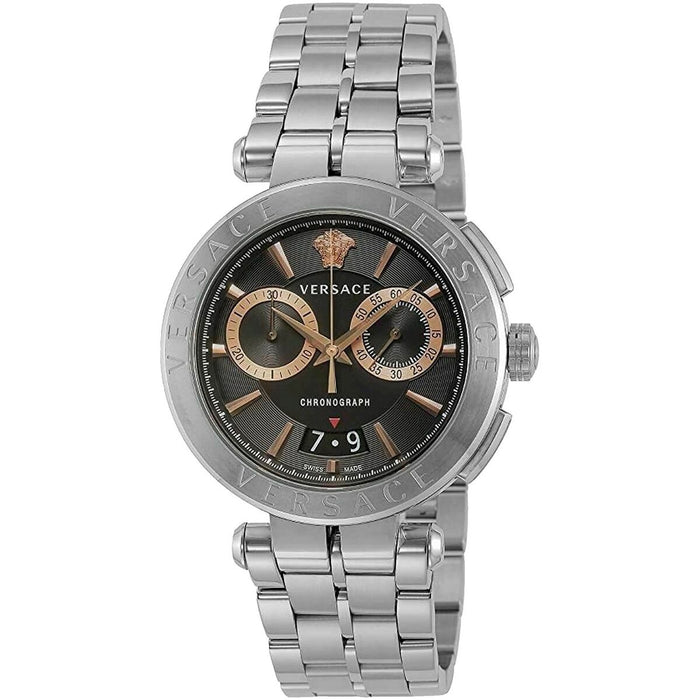 Ceas Bărbați Versace VE1D01019 Negru Argintiu (Ø 24 mm)