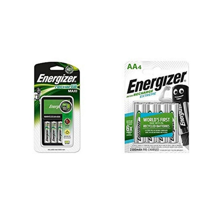 Încărcător + Baterii Reîncărcabile Energizer Maxi Charger AA AAA HR6