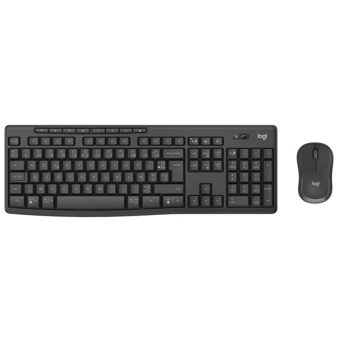 Tastatură și Mouse Fără Fir Logitech MK370 Azerty Franceză Gri Grafit