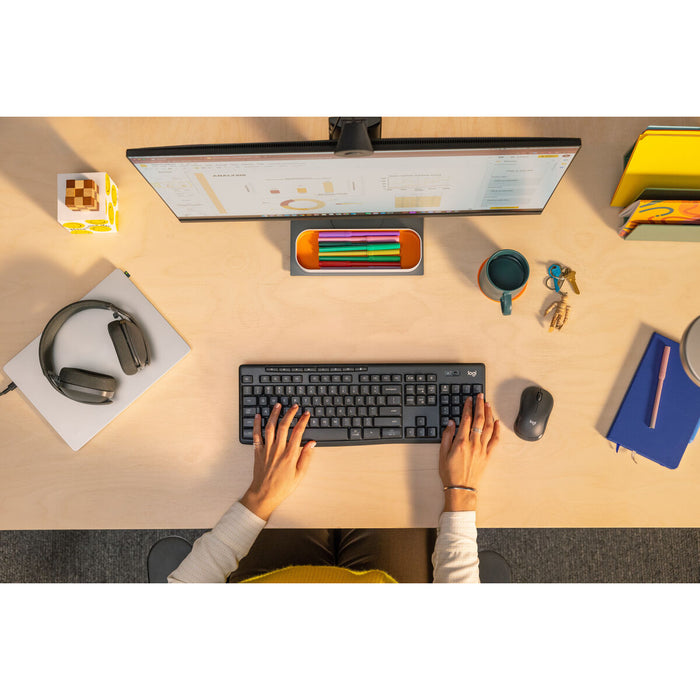 Tastatură și Mouse Logitech 920-012077 Gri Grafit Engleză EEUU Qwerty US