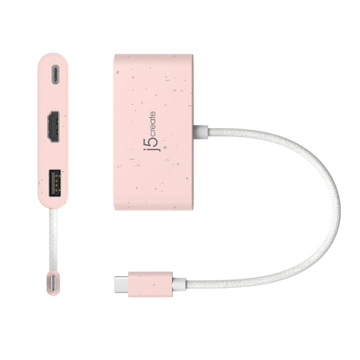 Hub USB j5create JCA379ER-N Roz
