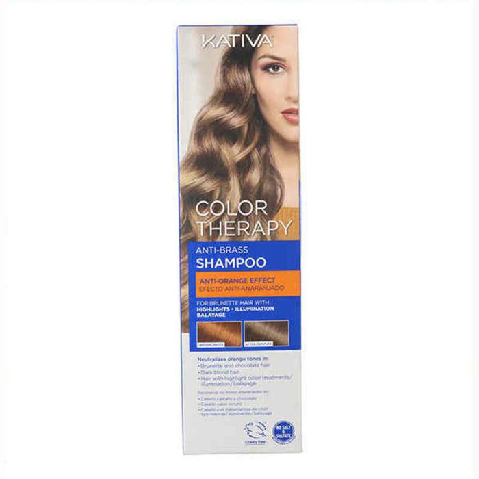 Șampon Nuanțator pentru Păr Blond Color Therapy Kativa Color Therapy (250 ml)