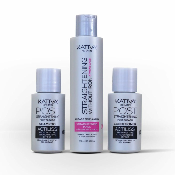 Tratament Capilar pentru Întinderea Părului Kativa Keratin Xtreme Care 3 Piese