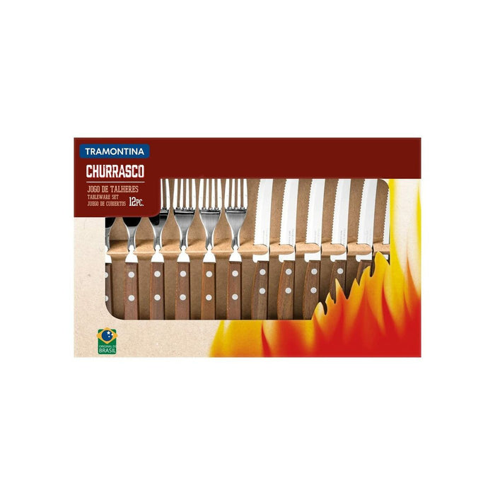 Set de Tacâmuri Tramontina Tradiţional Lemn Oțel inoxidabil 12 Piese
