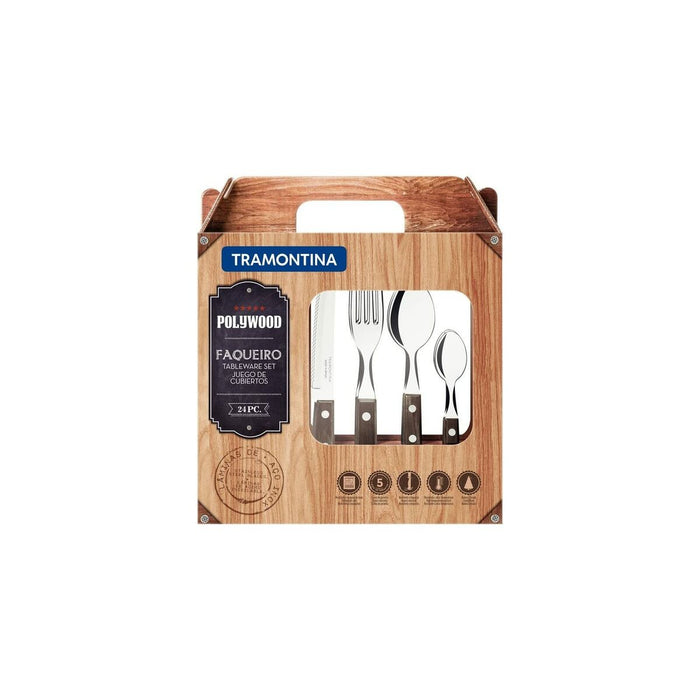 Set de Tacâmuri Tramontina Polywood Oțel inoxidabil 24 Piese