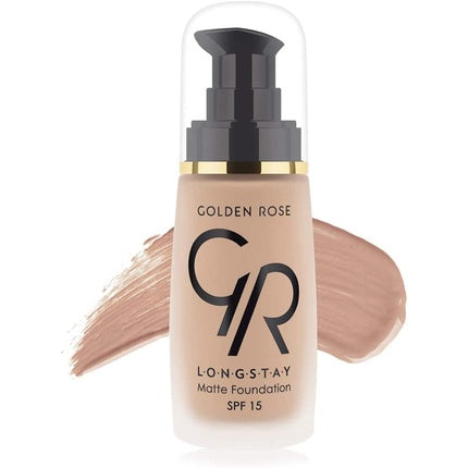 Fond de ten Golden Rose Matte Long Wear Oil Free cu SPF 15, nuanța Honey 08