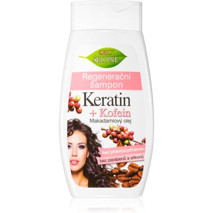 Șampon regenerant cu keratină și cofeină, Bione Cosmetics, 260 ml