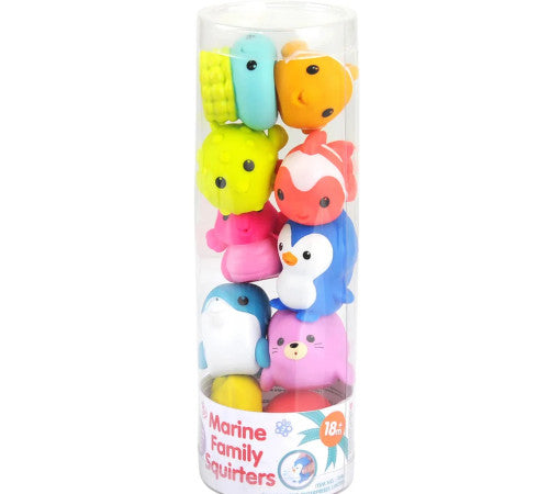 Set de jucării de baie PlayGo Marine Family Squirters, 10 animale marine, 18+ luni
