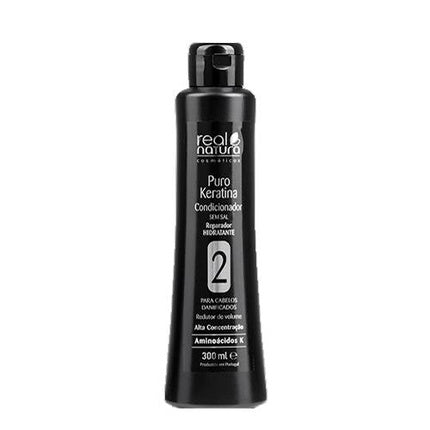 Condiționator Puro Keratin, Real Natura, Saltfree, 300ml, Negru