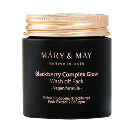 Masca de față cu spălat, Mary & May, Blackberry Complex Glow Wash Off Pack, 125g