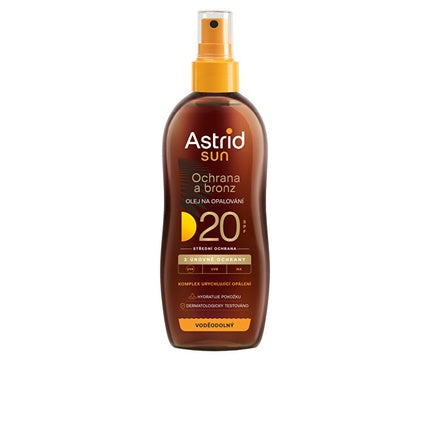Astrid Sun Oil For Tanning SPF 20, 200ml, cu dozator pulverizator