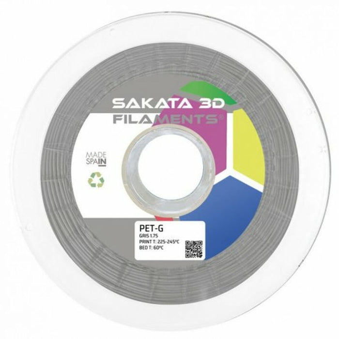 Bobină de filament Sakata 3D 192497 Gri Gri închis Ø 1,75 mm