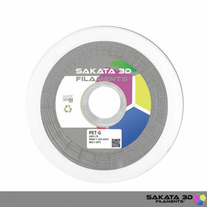 Bobină de filament Sakata 3D 192497 Gri Gri închis Ø 1,75 mm
