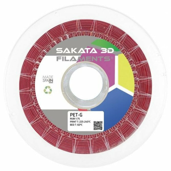 Bobină de filament Sakata 3D 192517 PET-G Roșu Multicolor Ø 1,75 mm