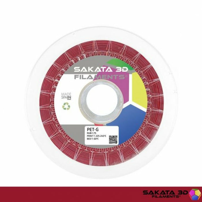 Bobină de filament Sakata 3D 192517 PET-G Roșu Multicolor Ø 1,75 mm