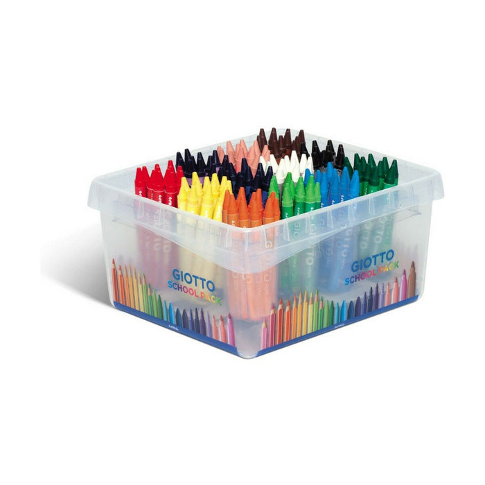 Creioane ceară colorate Giotto Schoolpack 144 Unități Cutie Multicolor