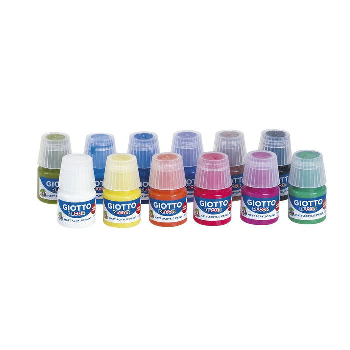 Tempera Giotto Decor Multicolor 12 Piese 25 ml (12 Unități)