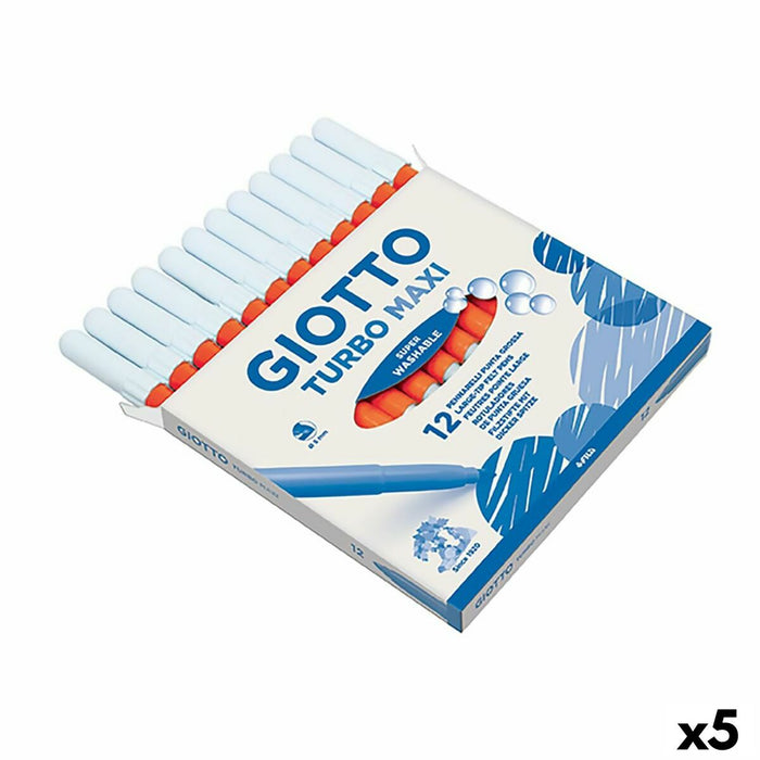 Set de Carioci Giotto Turbo Maxi Portocaliu (5 Unități)