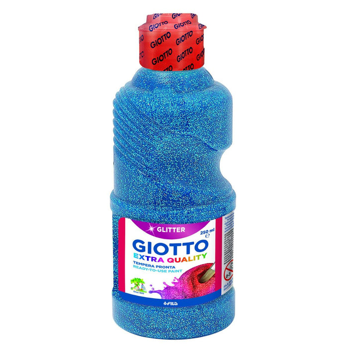Tempera Giotto Glitter Albastru 250 ml (8 Unități)