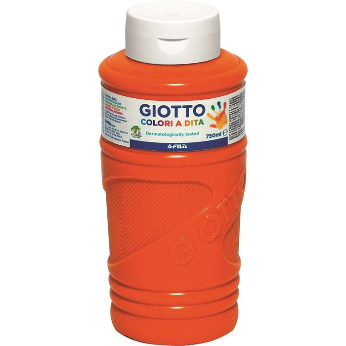 Vopsea pentru pictură cu degetele Giotto Portocaliu 750 ml (6 Unități)