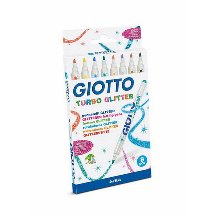 Set de Carioci Giotto Turbo Glitter Multicolor (10 Unități)