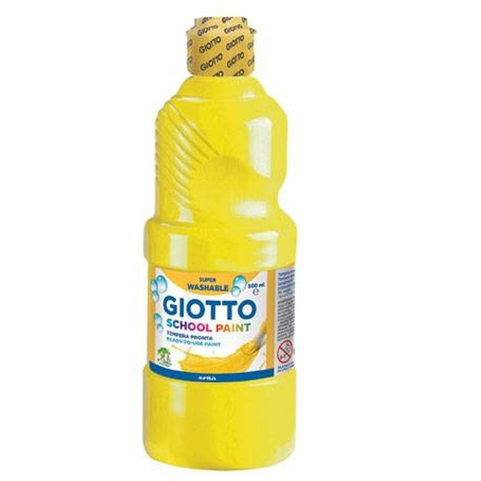 Tempera Giotto School Galben 500 ml Lavabil/ă (6 Unități)