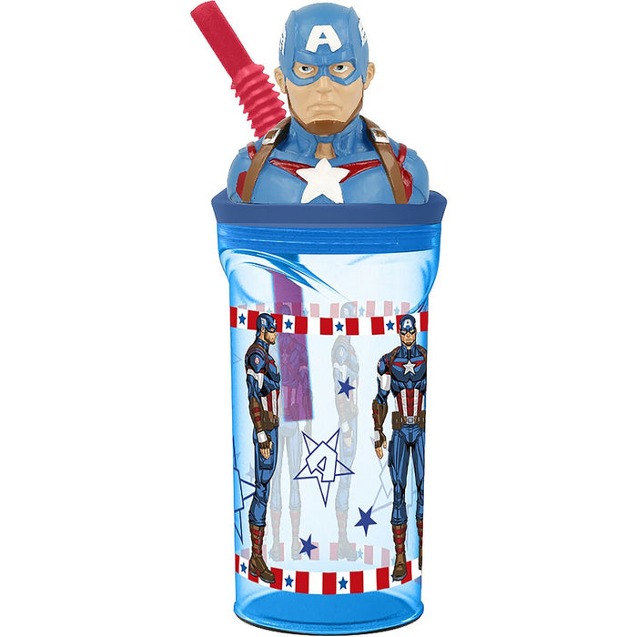 Pahar cu Pai Capitán América CZ11331 360 ml 3D