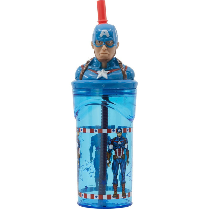 Pahar cu Pai Capitán América CZ11331 360 ml 3D