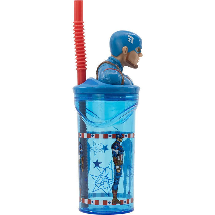 Pahar cu Pai Capitán América CZ11331 360 ml 3D