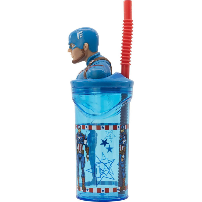 Pahar cu Pai Capitán América CZ11331 360 ml 3D