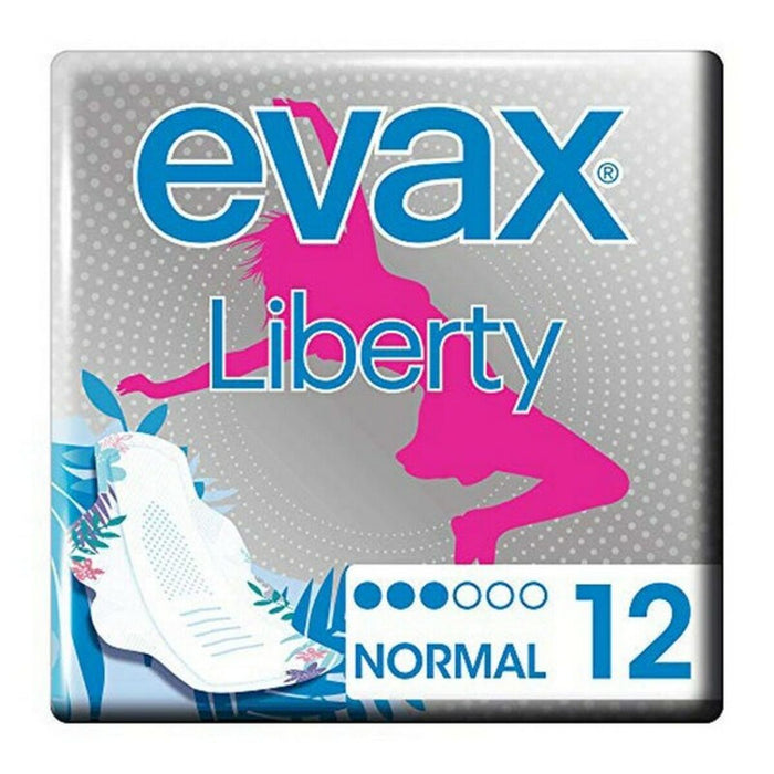 Absorbante Normale cu Aripioare LIBERTY Evax Liberty (12 uds)