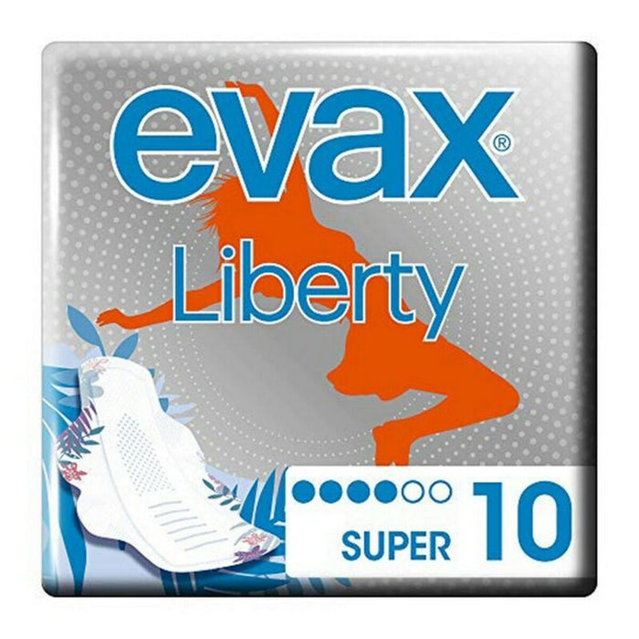 Absorbante Super cu Aripioare Liberty Evax Liberty (10 uds) 10 Unități