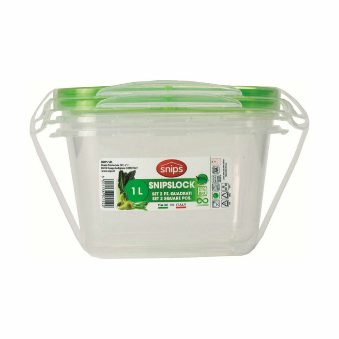 Cutie pentru Prânz Snips 1 L Închidere ermetică (2 Unități)