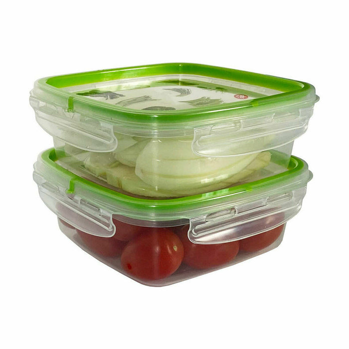 Cutie pentru Prânz Snips 500 ml Închidere ermetică 14,7 x 14,7 x 7 cm (2 Unități)