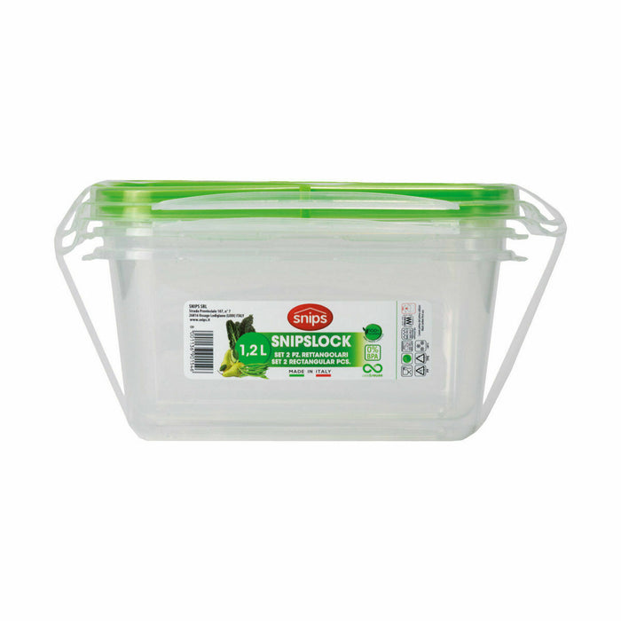 Cutie pentru Prânz Snips Închidere ermetică 1,2 L Dreptunghiular (12 Unități)