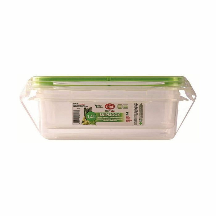 Cutie pentru Prânz Snips 1,4 L Închidere ermetică (2 Unități)