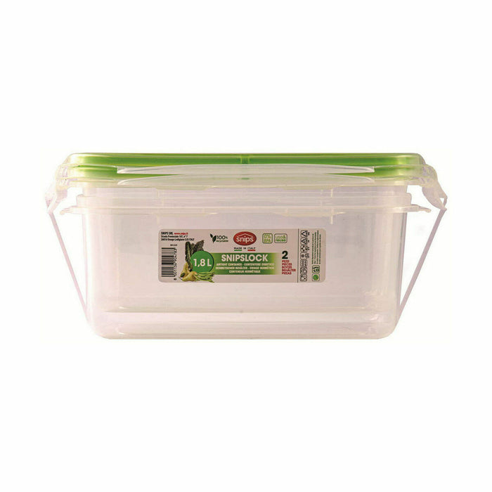Cutie pentru Prânz Snips 1,8 L Închidere ermetică (2 Unități)