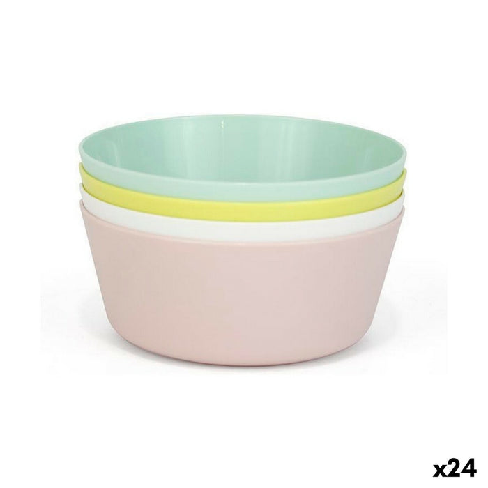 Set de boluri Dem Multicolor 4 Piese Plastic 12 x 12 x 5 cm (4 Piese) (24 Unități)