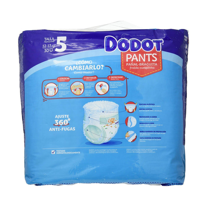 Scutece de unică folosință Dodot Dodot Pants Mărimea 5 12-17 kg 30 Unități