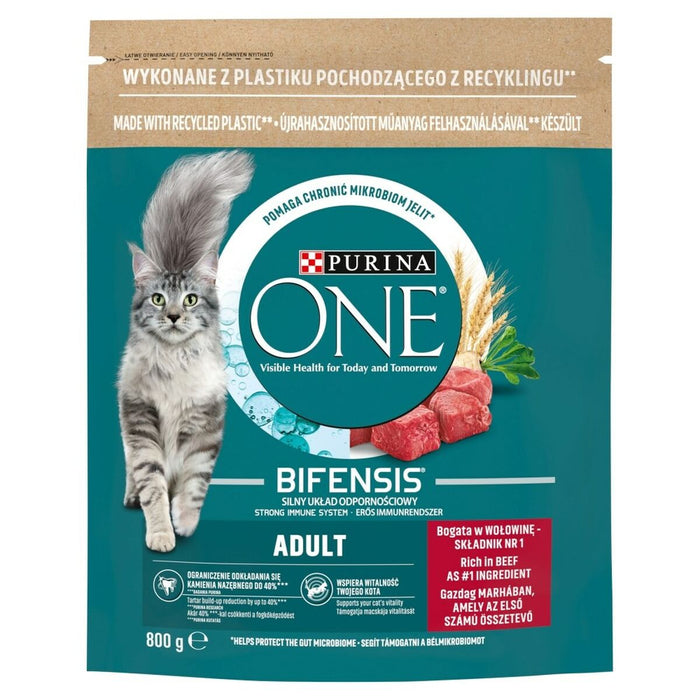 Mâncare pentru pisici Purina One Bifensis Adult Adult Vițel 800 g