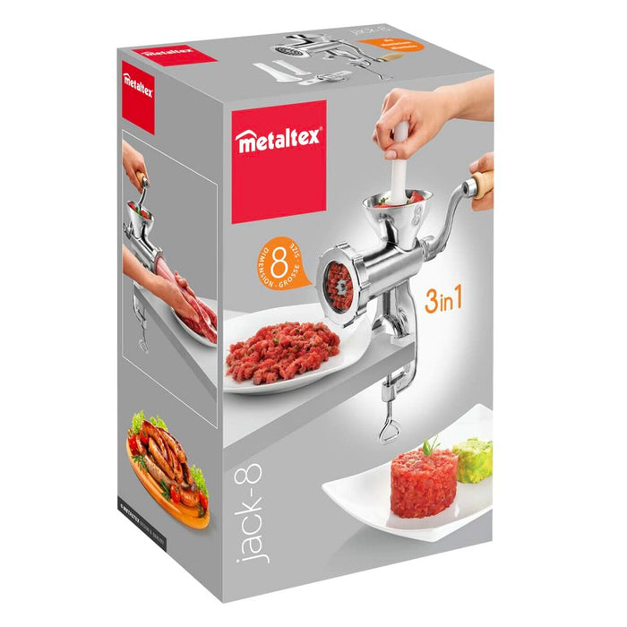 Mașină de tocat carne Metaltex Mare 3 în 1 Mâner de manivelă
