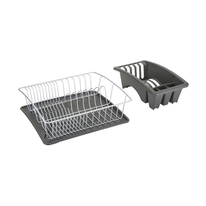 Scurgător de Vase pentru Chiuvetă Metaltex Gri (35 x 30 x 11 cm)