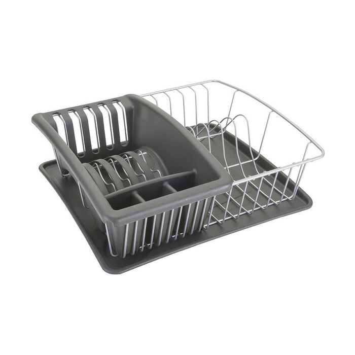 Scurgător de Vase pentru Chiuvetă Metaltex Gri (35 x 30 x 11 cm)
