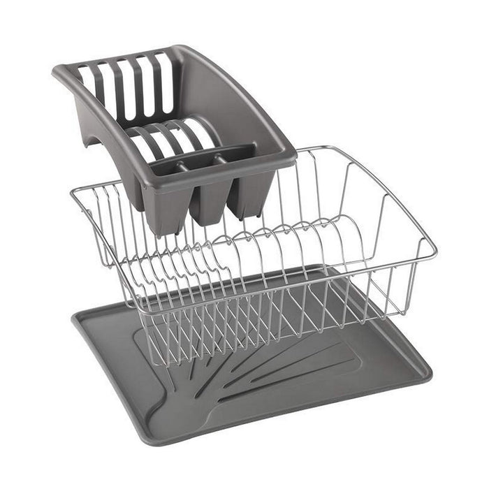 Scurgător de Vase pentru Chiuvetă Metaltex Gri (35 x 30 x 11 cm)