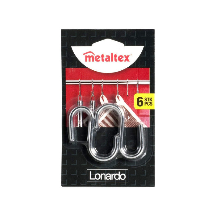 Cârlig pentru agățat Metaltex Lonardo Cromat Metal 6,5 cm 6 Piese