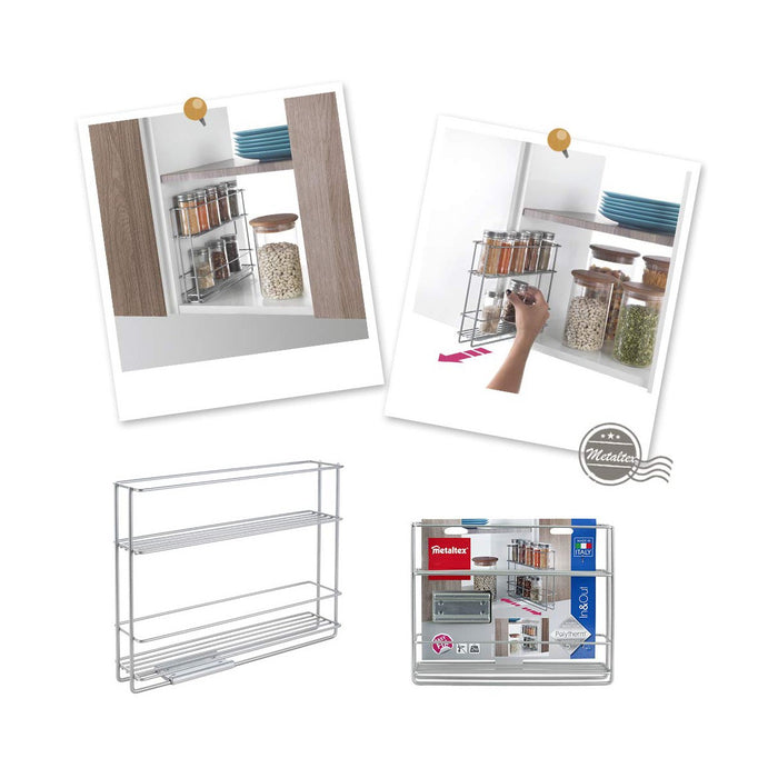 Suport pentru condimente Metaltex In & Out (28 x 6 x 22 cm)