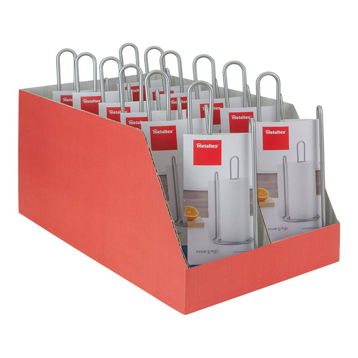 Suport pentru hârtie de bucătărie Metaltex My-Roll Spirală Metal (ø15 x 32 cm)