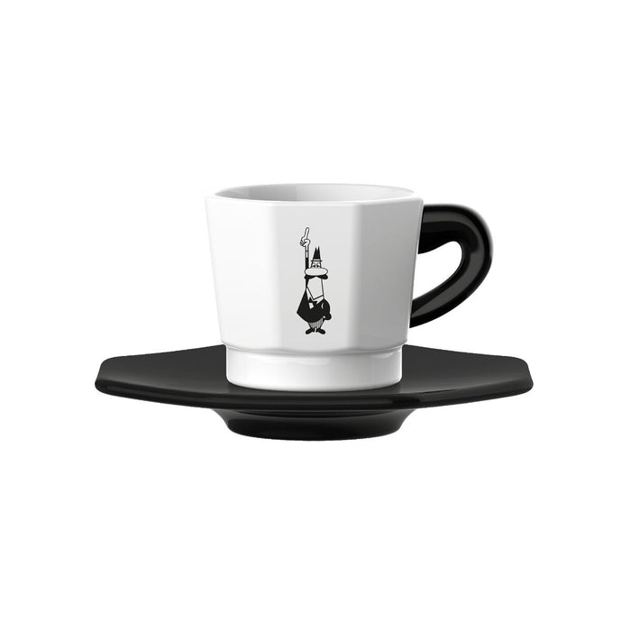 Set de Căni de Cafea Bialetti Alb Negru (4 Unități)