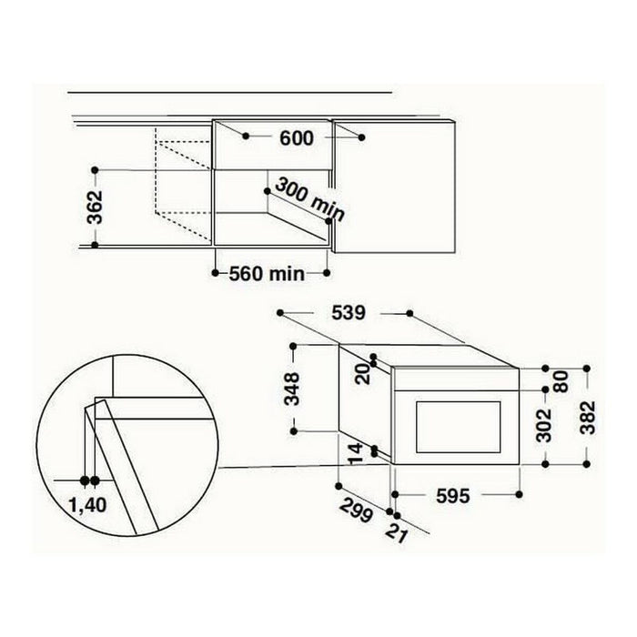 Cuptorul cu Microunde Whirlpool Corporation AMW 423/IX 750 W Gri (22 L)