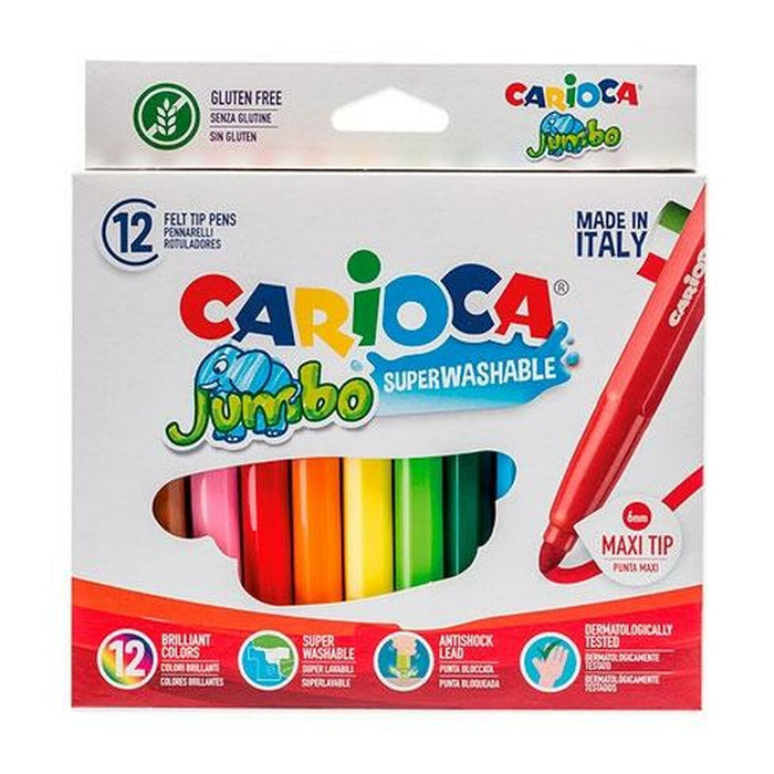 Set de Carioci Carioca Jumbo 12 Piese Multicolor (12 Piese) (4 Unități)
